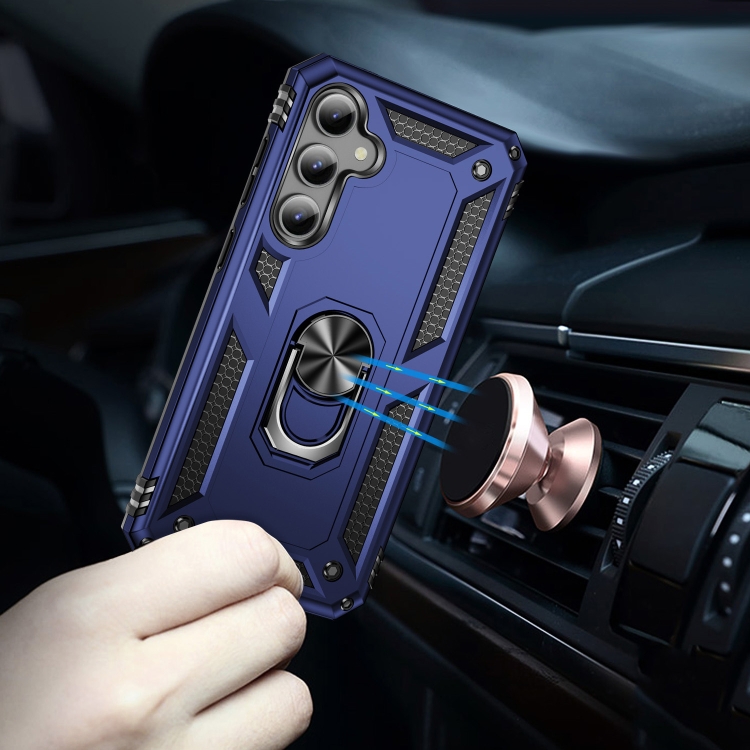 Tvrdený kryt pre Samsung Galaxy S23 FE - RING ARMOR modrý