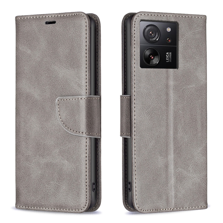SKLO + PUZDRO 2v1 pre Xiaomi 13T / 13T Pro - Knižkové puzdro SOLID sivé