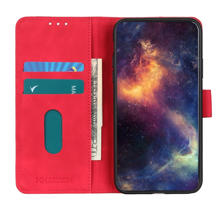Knižkové puzdro pre Motorola Moto E22 / E22i - KHAZNEH červené
