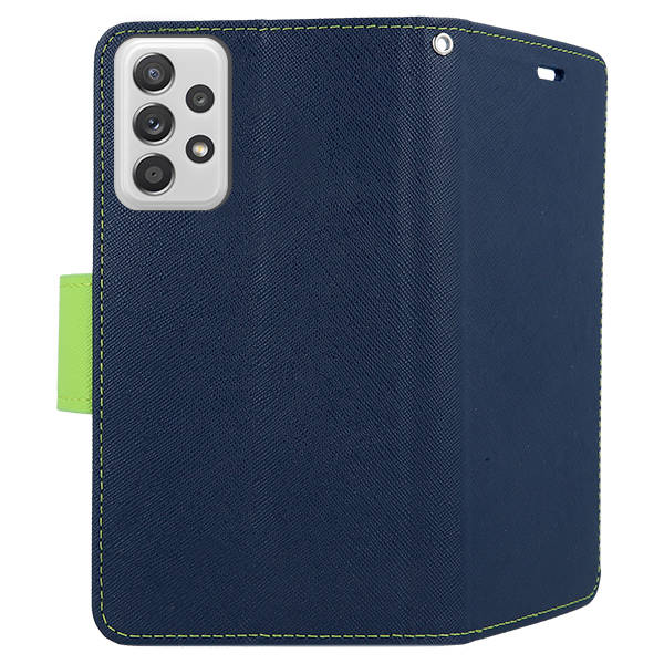 SKLO + PUZDRO 2v1 pre Samsung Galaxy A23 / A23 5G - Knižkové Fancy modro zelené