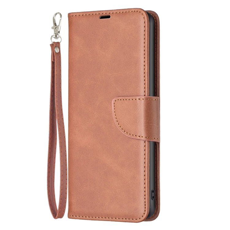 LAMBSKIN Knižkové puzdro pre Samsung Galaxy A54 5G - hnedé