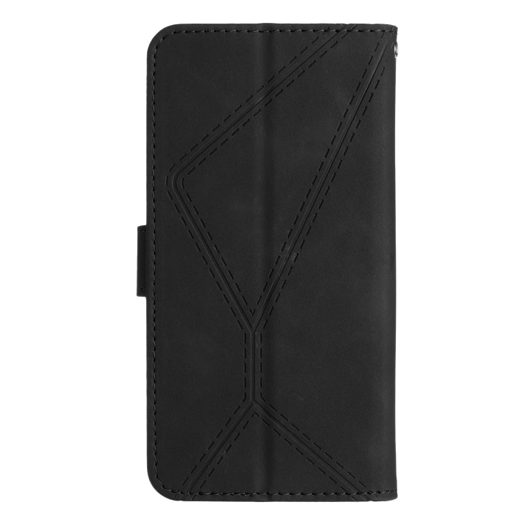 STITCHING Knižkové puzdro pre Samsung Galaxy A05s - čierne