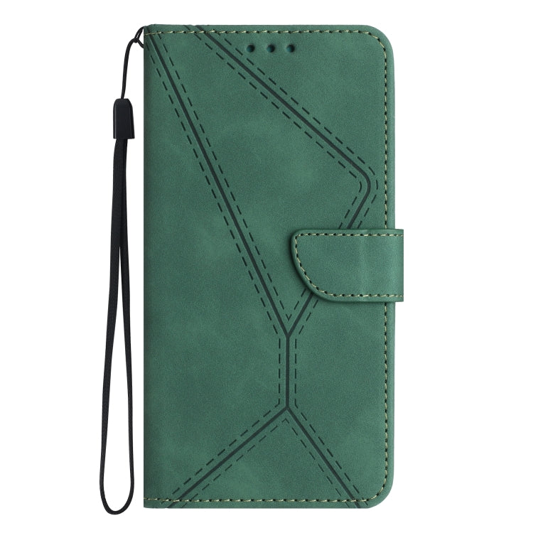 STITCHING Knižkové puzdro pre Samsung Galaxy A05s - zelené