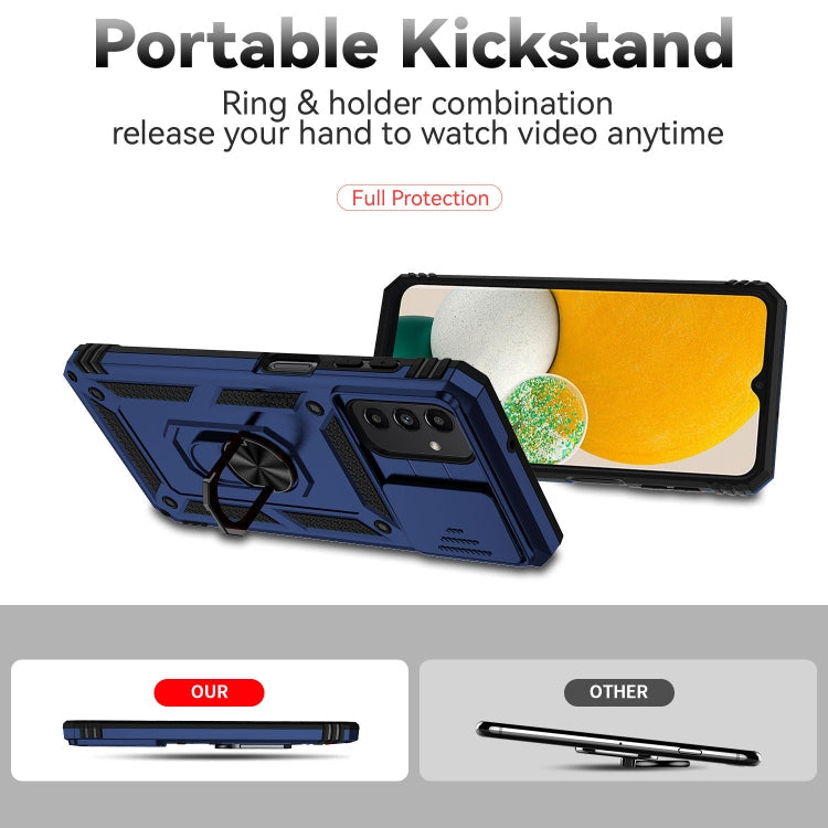SLIDING Tvrdený kryt pre Samsung Galaxy A13 4G - modrý