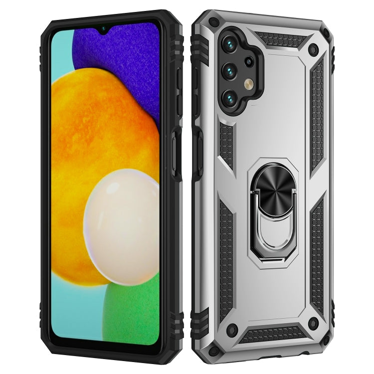 RING ARMOR Tvrdený kryt pre Samsung Galaxy A13 4G - sivý