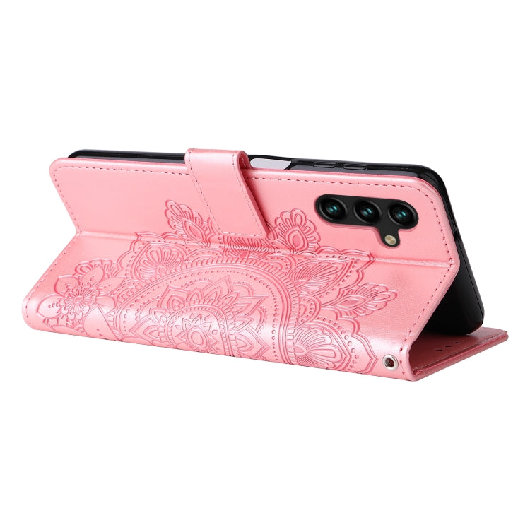 FLOWER Knižkové puzdro pre Samsung Galaxy A13 5G / A04s - ružové