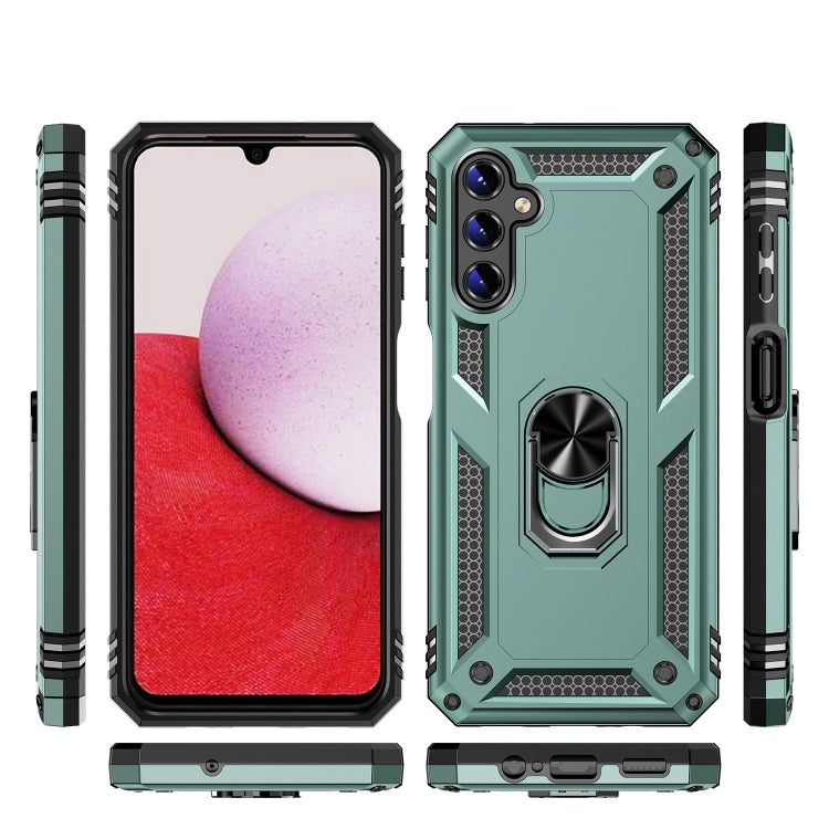 RING ARMOR Tvrdený kryt pre Samsung Galaxy A14 / A14 5G - zelený