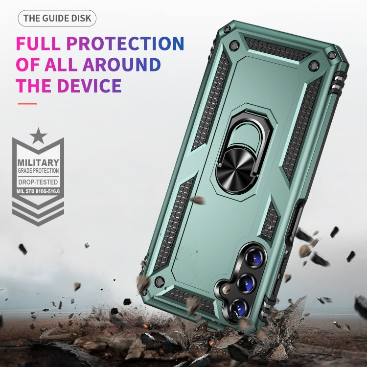 RING ARMOR Tvrdený kryt pre Samsung Galaxy A14 / A14 5G - zelený