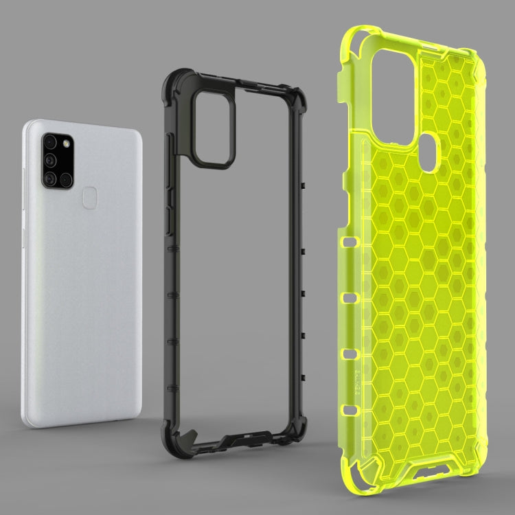 HONEYCOMB Tvrdený kryt pre Samsung Galaxy A21S - modrý