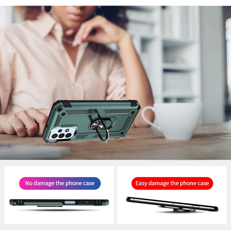 RING ARMOR Tvrdený kryt pre Samsung Galaxy A23 / A23 5G - zelený