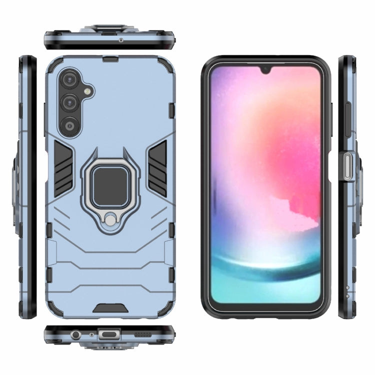 RING HOLDER ARMOR Tvrdený kryt pre Samsung Galaxy A25 5G - modrý