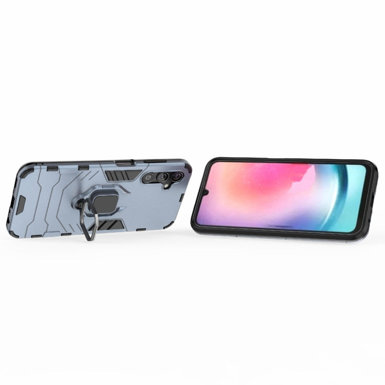 RING HOLDER ARMOR Tvrdený kryt pre Samsung Galaxy A25 5G - modrý
