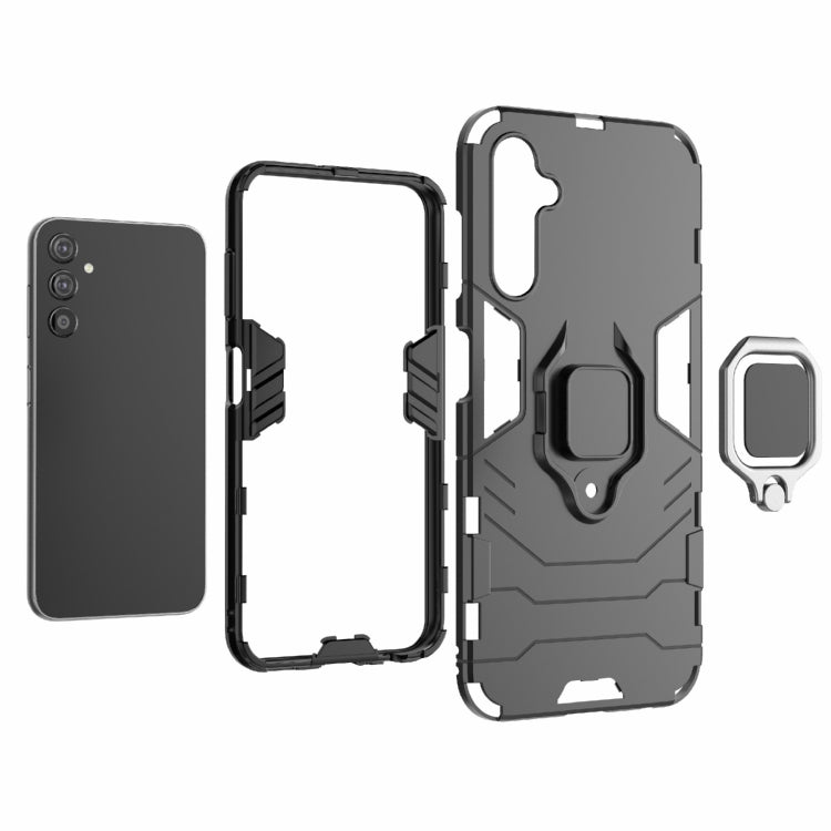 RING HOLDER ARMOR Tvrdený kryt pre Samsung Galaxy A25 5G - červený