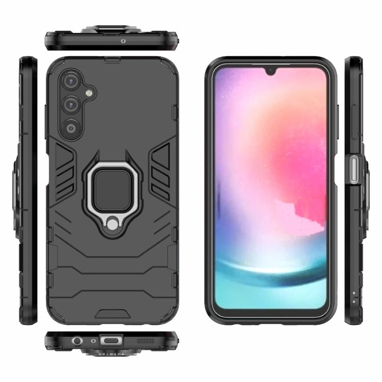 RING HOLDER ARMOR Tvrdený kryt pre Samsung Galaxy A25 5G - čierny