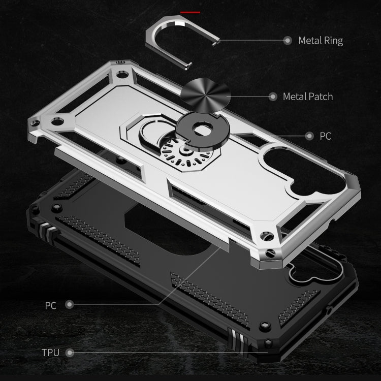 RING ARMOR Tvrdený kryt pre Samsung Galaxy A25 5G - sivý
