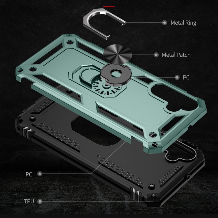 RING ARMOR Tvrdený kryt pre Samsung Galaxy A25 5G - zelený