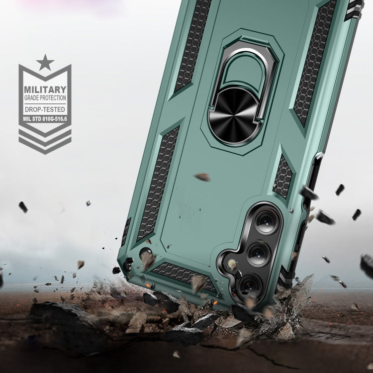 RING ARMOR Tvrdený kryt pre Samsung Galaxy A25 5G - zelený