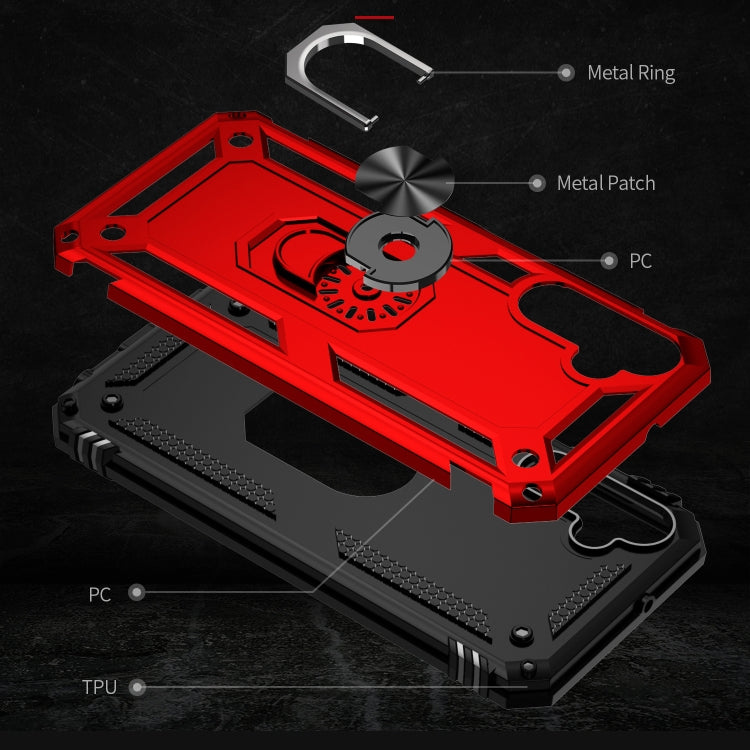 RING ARMOR Tvrdený kryt pre Samsung Galaxy A25 5G - červený