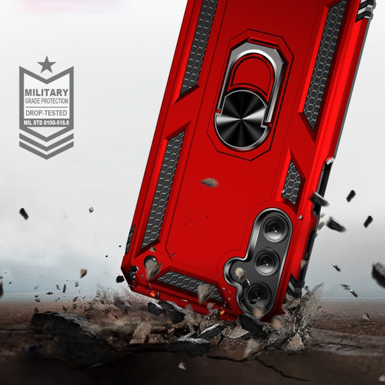 RING ARMOR Tvrdený kryt pre Samsung Galaxy A25 5G - červený