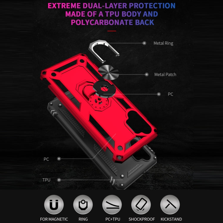 RING ARMOR Tvrdený kryt pre Samsung Galaxy A32 5G - zlatý