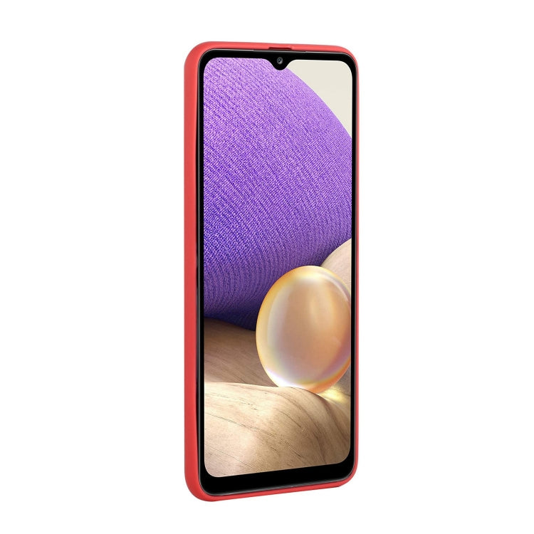 MATT Silikónový obal pre Samsung Galaxy A32 5G - červený