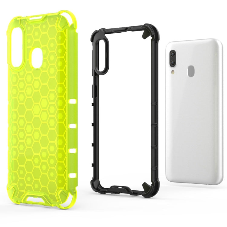 HONEYCOMB Tvrdený kryt pre Samsung Galaxy A40 - čierny