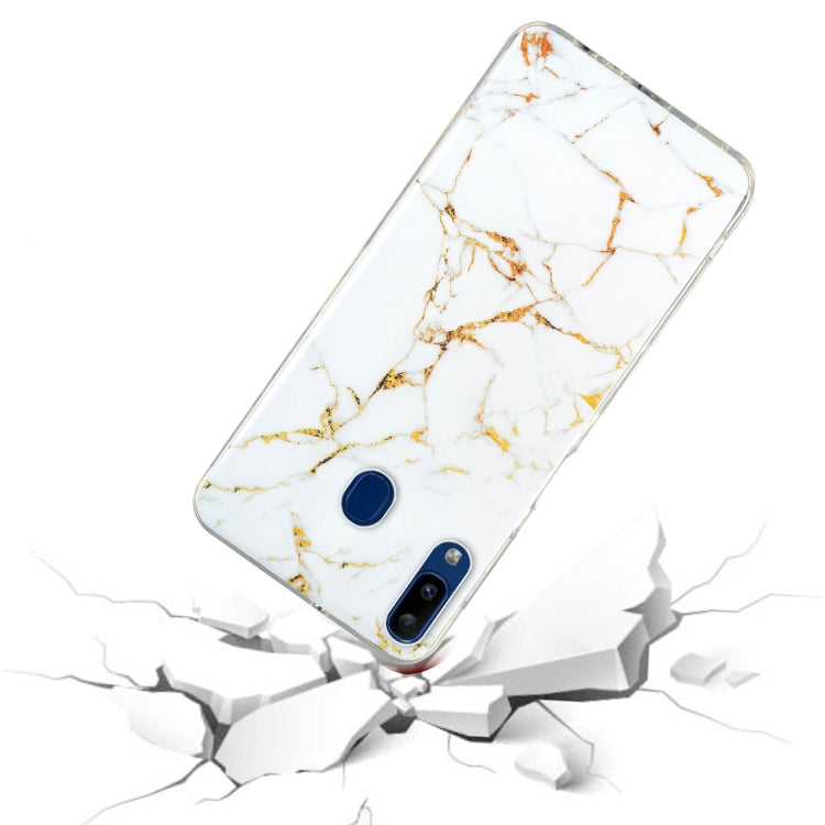 MARBLE Zadný kryt pre Samsung Galaxy A40 - biely