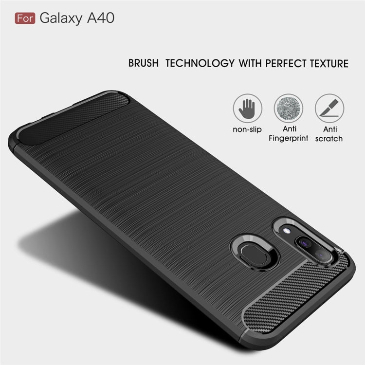 CARBON zadný obal pre Samsung Galaxy A40 - čierny