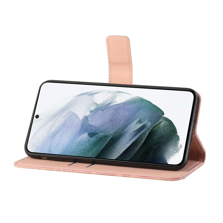 FLOWER Knižkové puzdro pre Samsung Galaxy S21 FE 5G - ružové