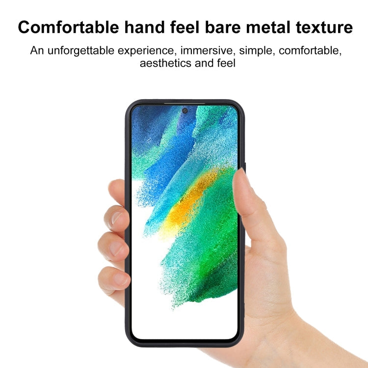MATT Silikónový obal pre Samsung Galaxy S21 FE 5G - čierny