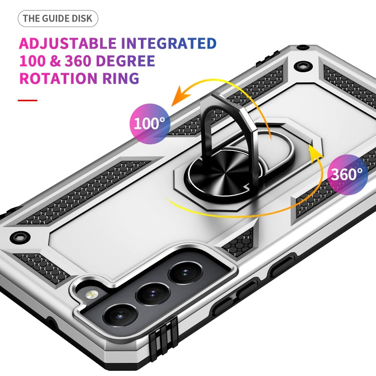 RING ARMOR Tvrdený kryt pre Samsung Galaxy S22 Plus 5G - sivý