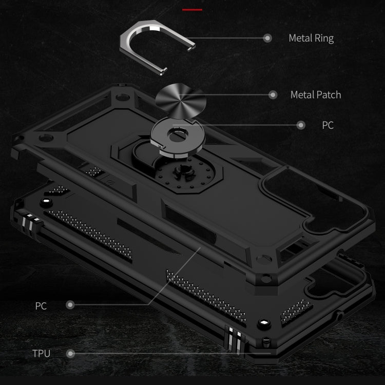 RING ARMOR Tvrdený kryt pre Samsung Galaxy S22 Plus 5G - čierny