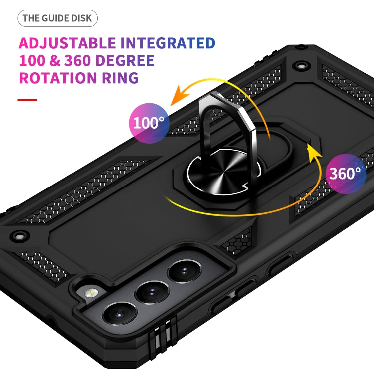 RING ARMOR Tvrdený kryt pre Samsung Galaxy S22 Plus 5G - čierny