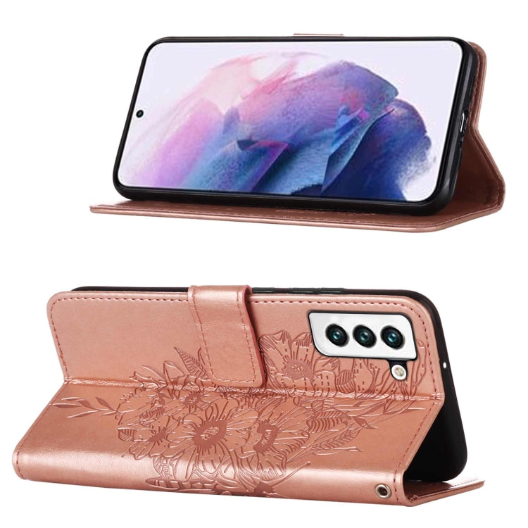 BUTTERFLY Knižkové puzdro pre Samsung Galaxy S22 5G - ružové