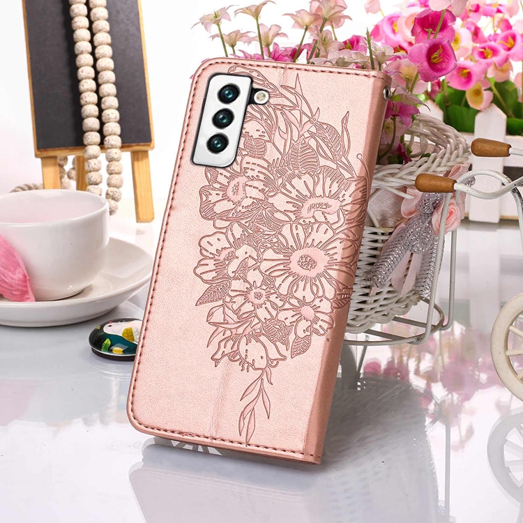 BUTTERFLY Knižkové puzdro pre Samsung Galaxy S22 5G - ružové
