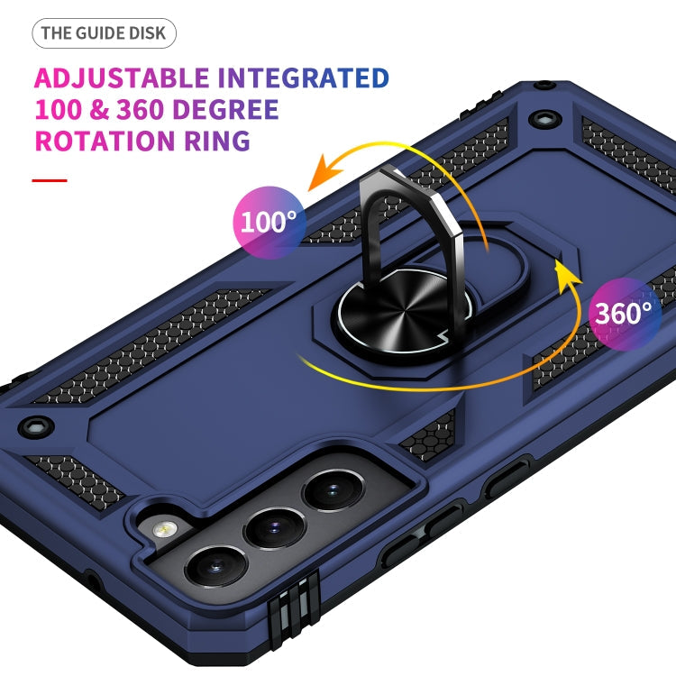 RING ARMOR Tvrdený kryt pre Samsung Galaxy S22 5G - modrý