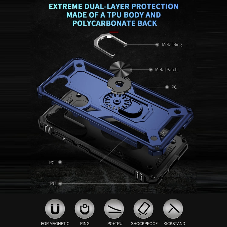 RING ARMOR Tvrdený kryt pre Samsung Galaxy S23 Plus 5G - modrý