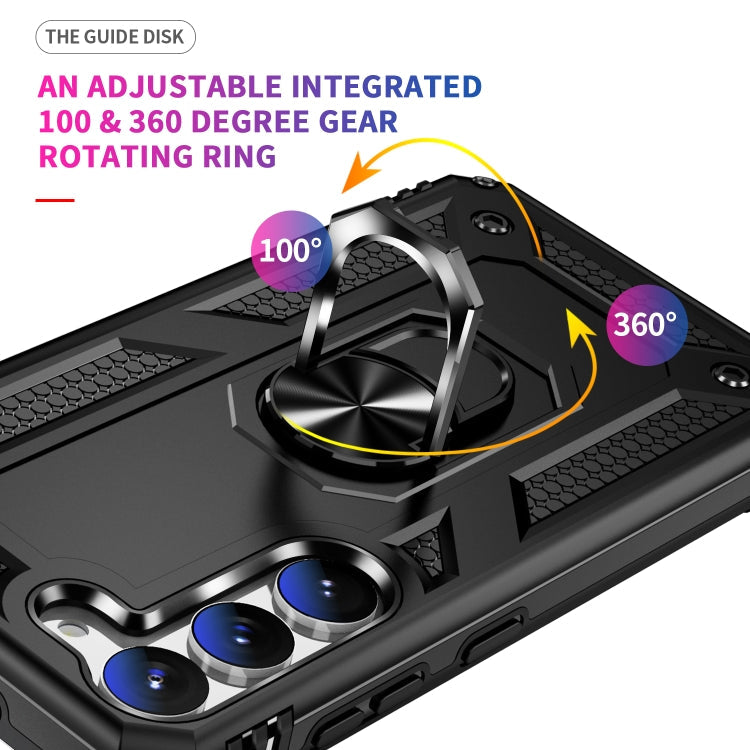 RING ARMOR Tvrdený kryt pre Samsung Galaxy S23 Plus 5G - čierny