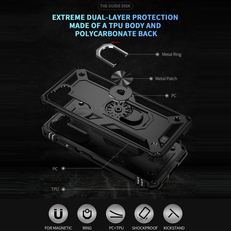 RING ARMOR Tvrdený kryt pre Samsung Galaxy S23 Plus 5G - čierny