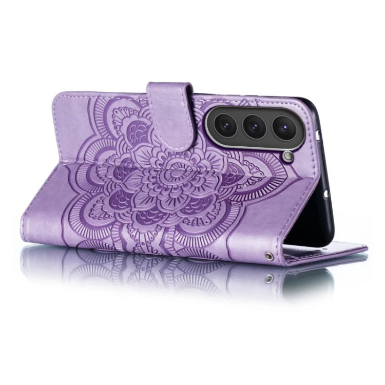MANDALA Knižkové puzdro pre Samsung Galaxy S23 5G - fialové