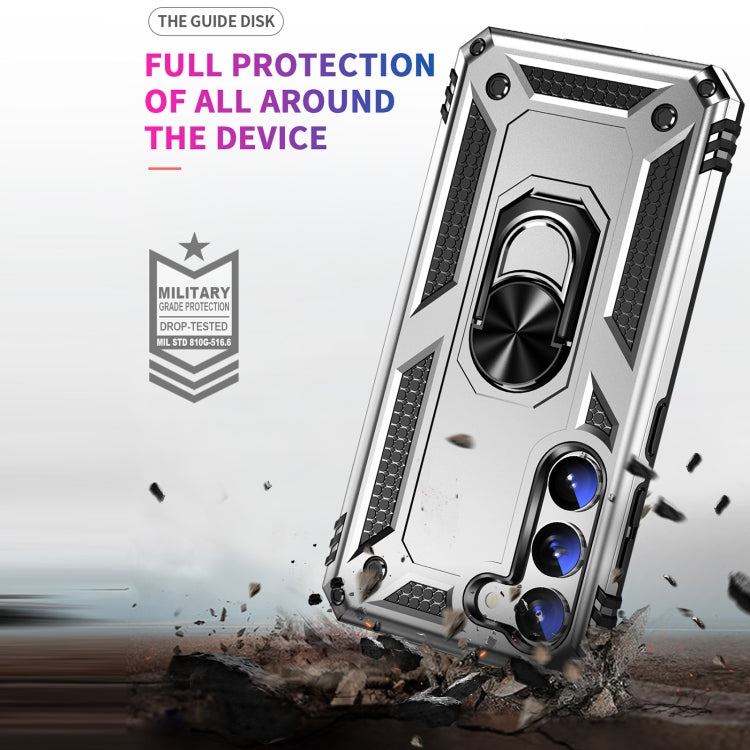 RING ARMOR Tvrdený kryt pre Samsung Galaxy S23 5G - sivý