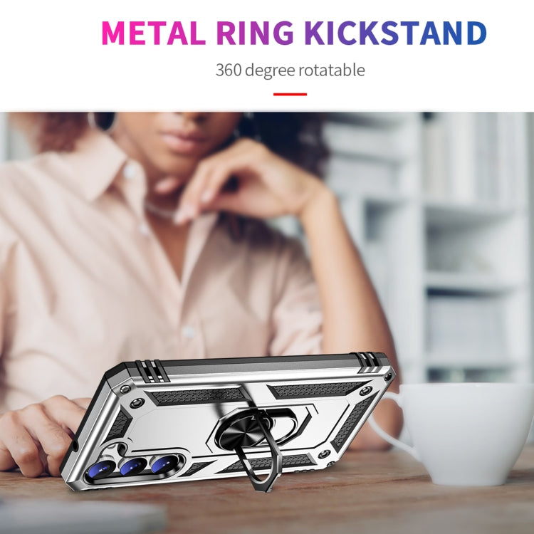 RING ARMOR Tvrdený kryt pre Samsung Galaxy S23 5G - sivý