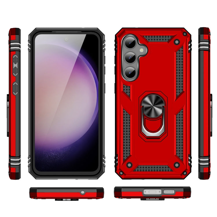 RING ARMOR Tvrdený kryt pre Samsung Galaxy S23 FE - červený