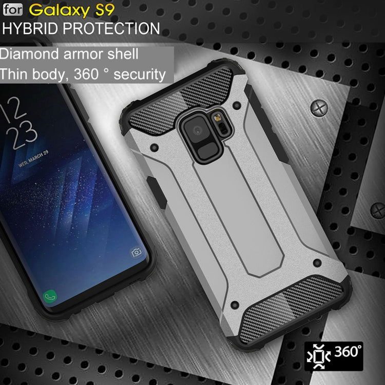 HYBRID ARMOR Tvrdený kryt pre Samsung Galaxy S9 - sivý