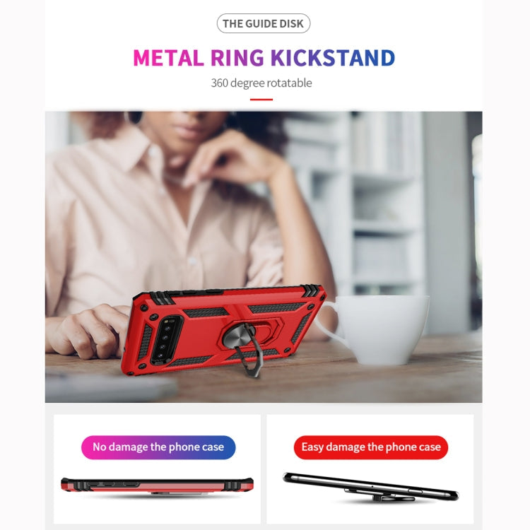 RING ARMOR Tvrdený kryt pre Samsung Galaxy S10 Plus - modrý