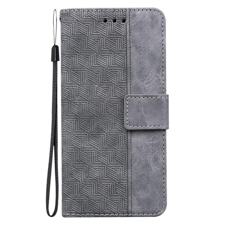 GEOMETRIC Knižkové puzdro pre Samsung Galaxy M13 - sivé