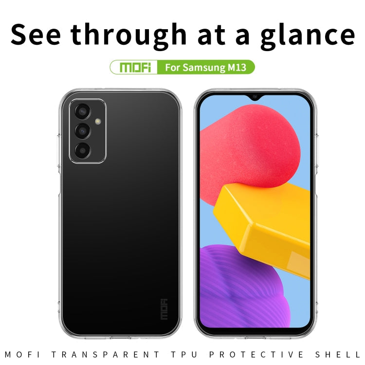 TRANSPARENTNÝ Silikónový obal pre Samsung Galaxy M13 - priesvitný
