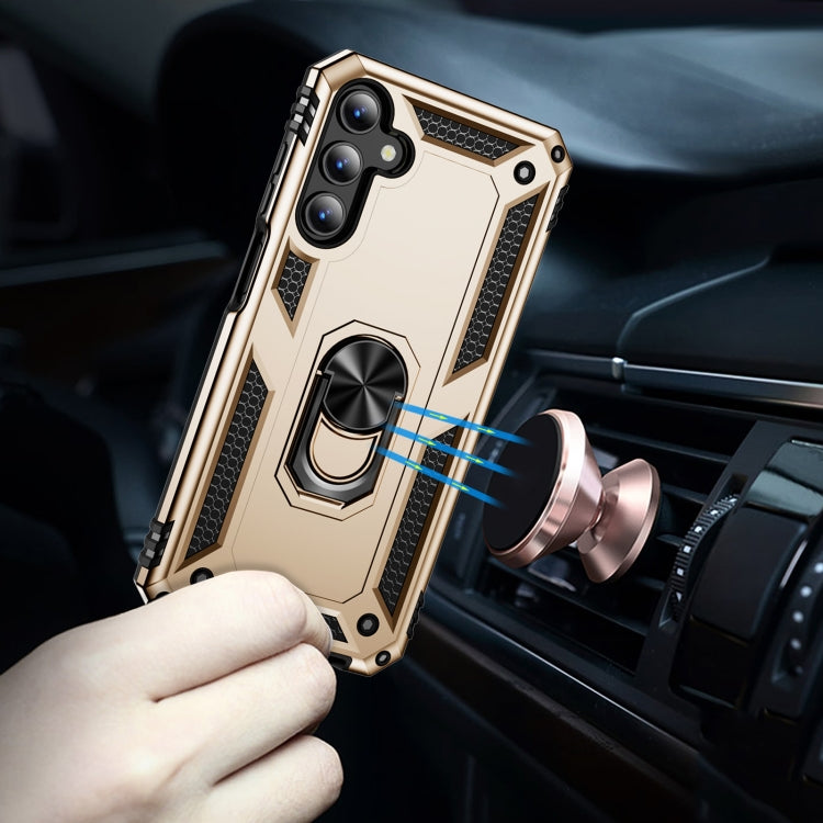 RING ARMOR Tvrdený kryt pre Samsung Galaxy A15 / A15 5G - zlatý