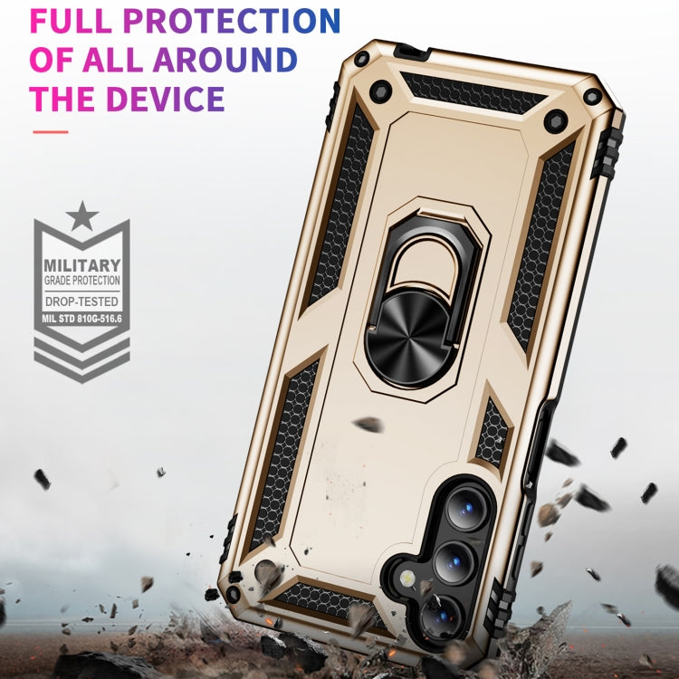 RING ARMOR Tvrdený kryt pre Samsung Galaxy A15 / A15 5G - zlatý
