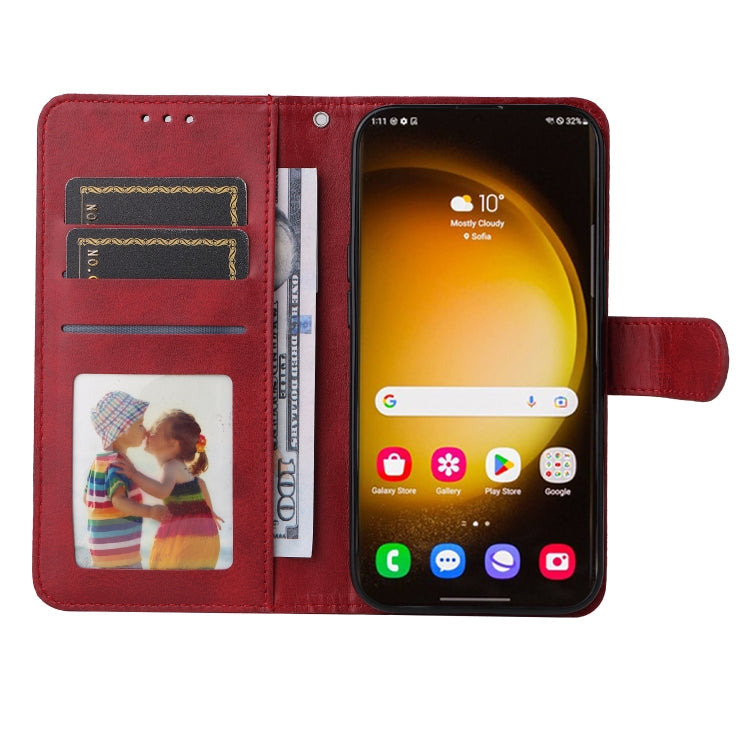 SOLID Knižkové puzdro pre Samsung Galaxy S24 Ultra 5G - červené